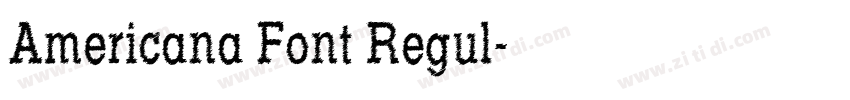 Americana Font Regul字体转换